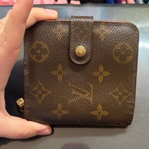 Louis Vuitton Dark Brown Monogram Wallet Authentic